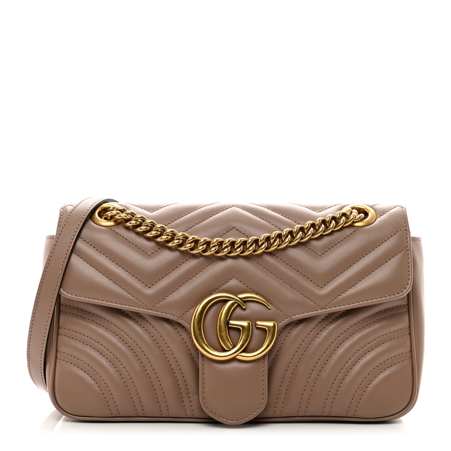 Calfskin Matelasse Small GG Marmont Shoulder Bag Porcelain Rose