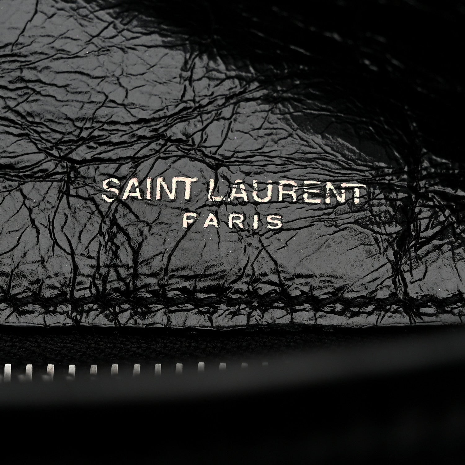 Saint Laurent Crinkled Calfskin Matelasse Monogram Medium Niki Chain Satchel Black 6 of 11