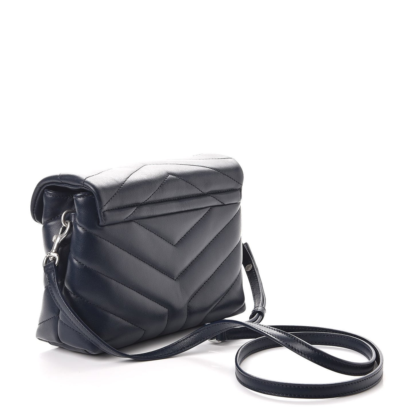 Calfskin Y Quilted Monogram Toy Loulou Chain Satchel Medium Blue