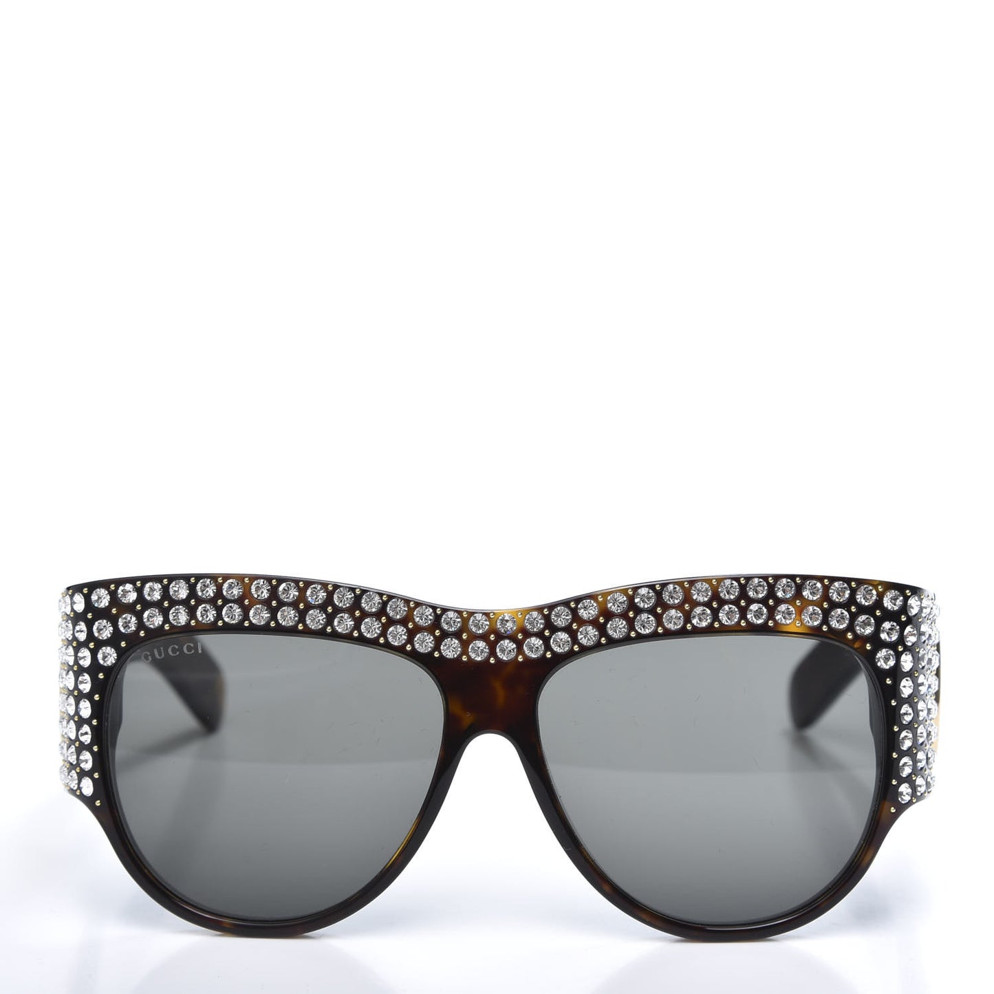 Acetate Crystal Oversize Hollywood Forever Sunglasses GG0144S Tortoiseshell
