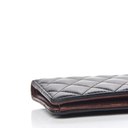 Chanel Lambskin Quilted Yen Wallet Black 12 of 13