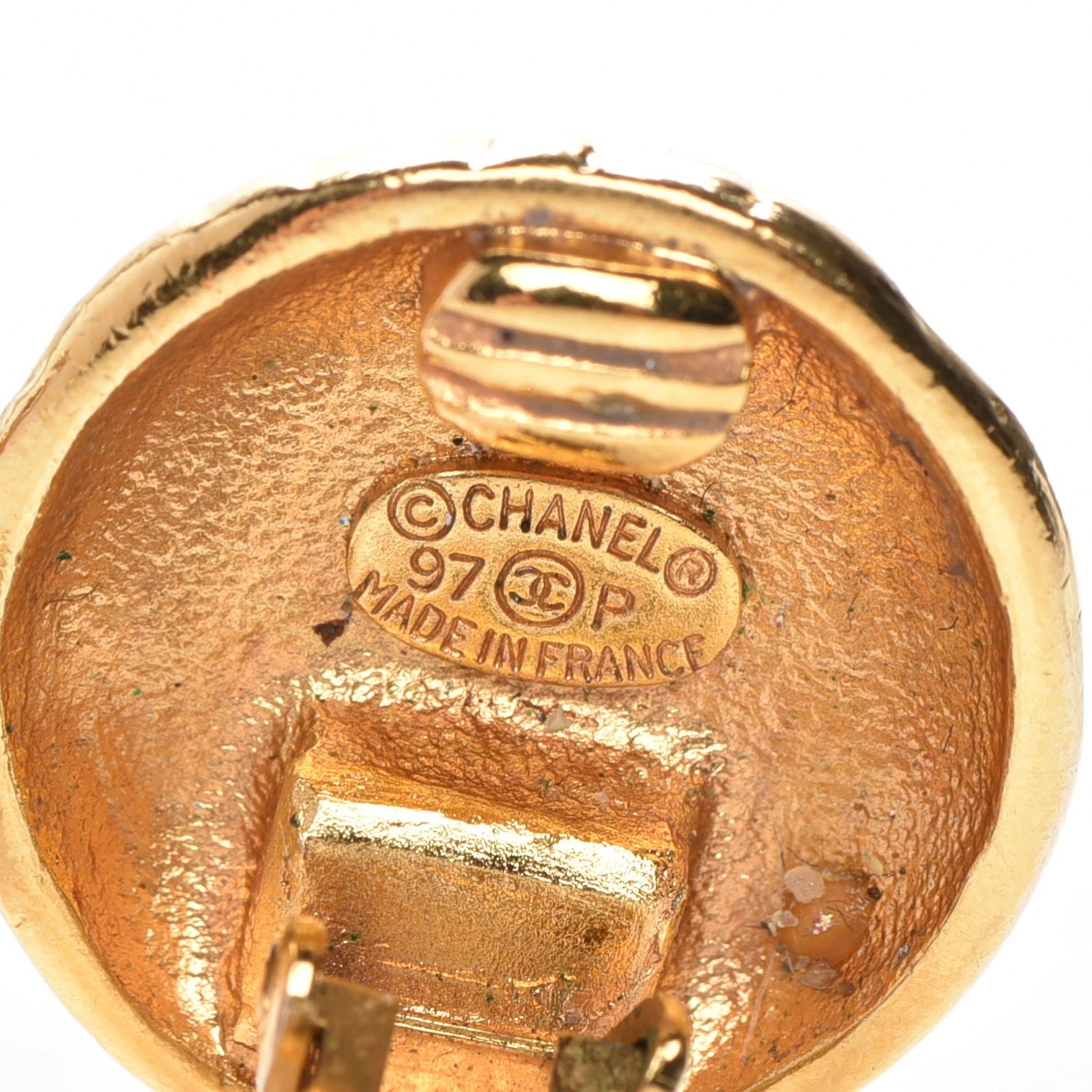 Chanel CC Clip On Earrings Gold 4 of 4