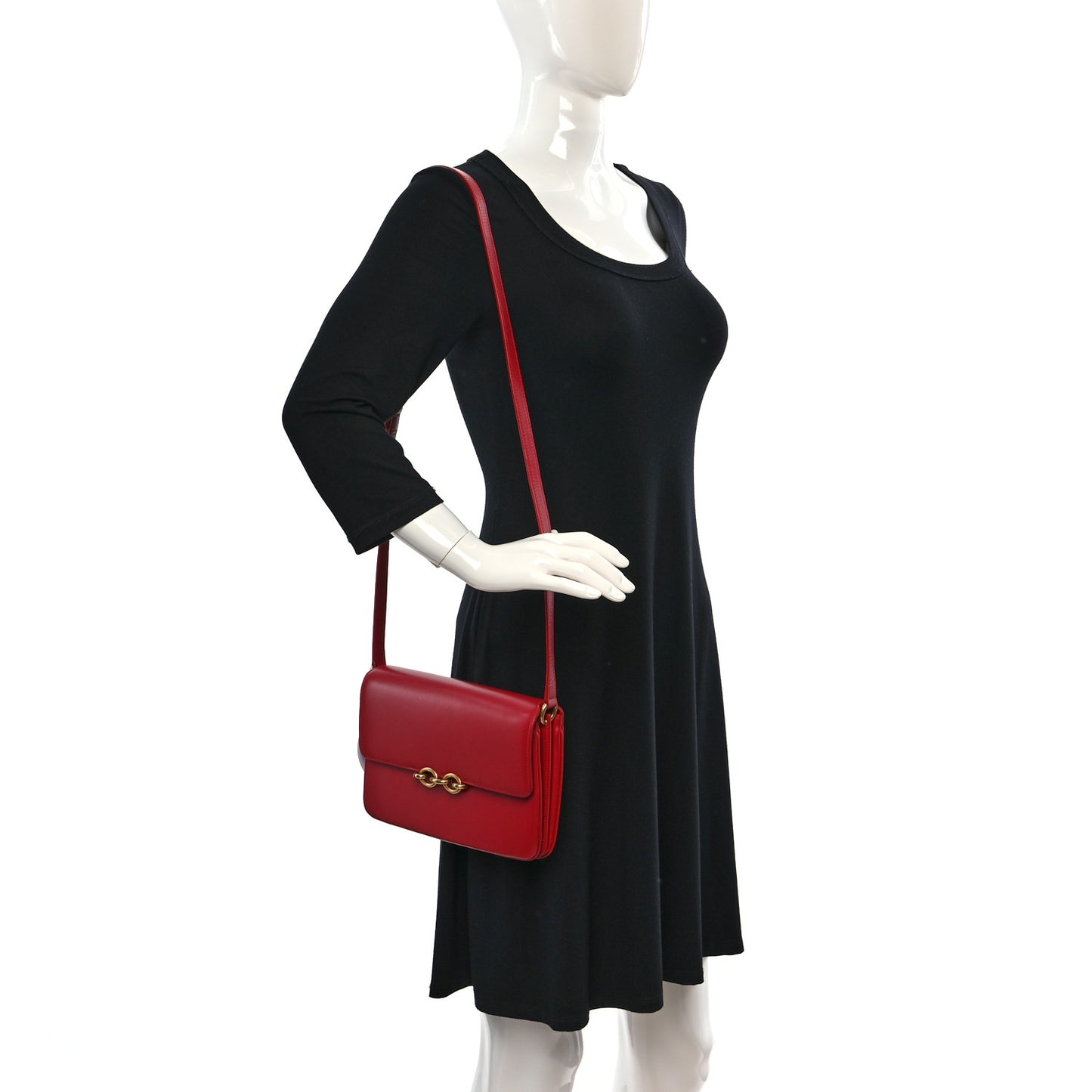 Smooth Calfskin Le Maillon Satchel Rouge Eros