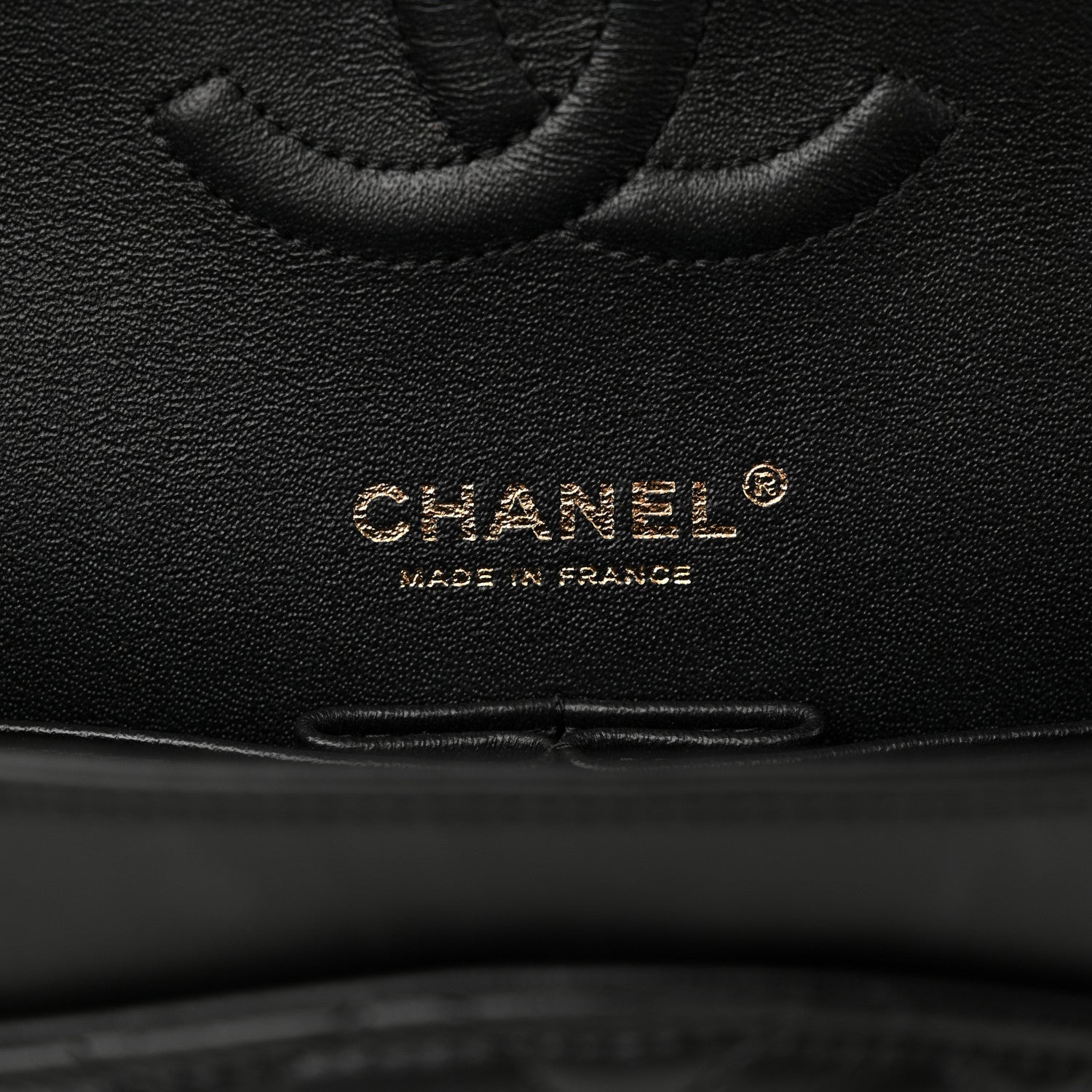 Chanel Lambskin Quilted Studded Medium Double Flap Black 6 of 11