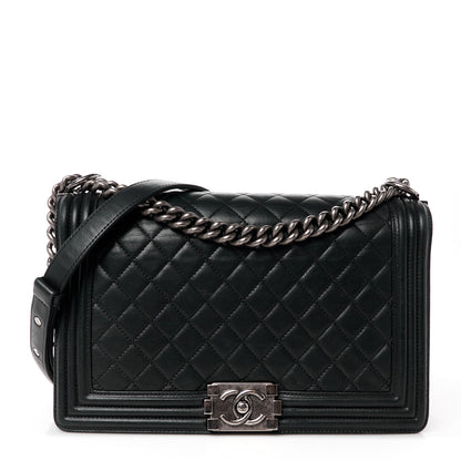Chanel Lambskin Quilted New Medium Boy Flap Black 1 of 10