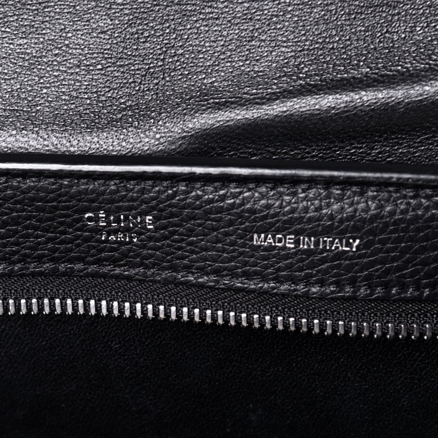 Drummed Calfskin Suede Small Trapeze Black