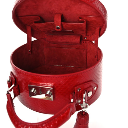 Saint Laurent Python Mica Hat Box Red 5 of 7