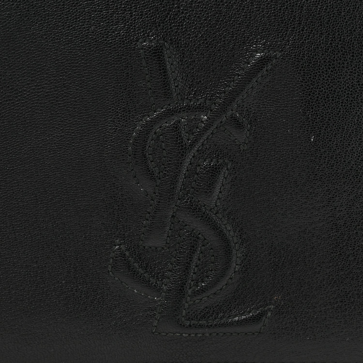 Saint Laurent Calfskin Monogram Large Belle De Jour Clutch Black 6 of 14