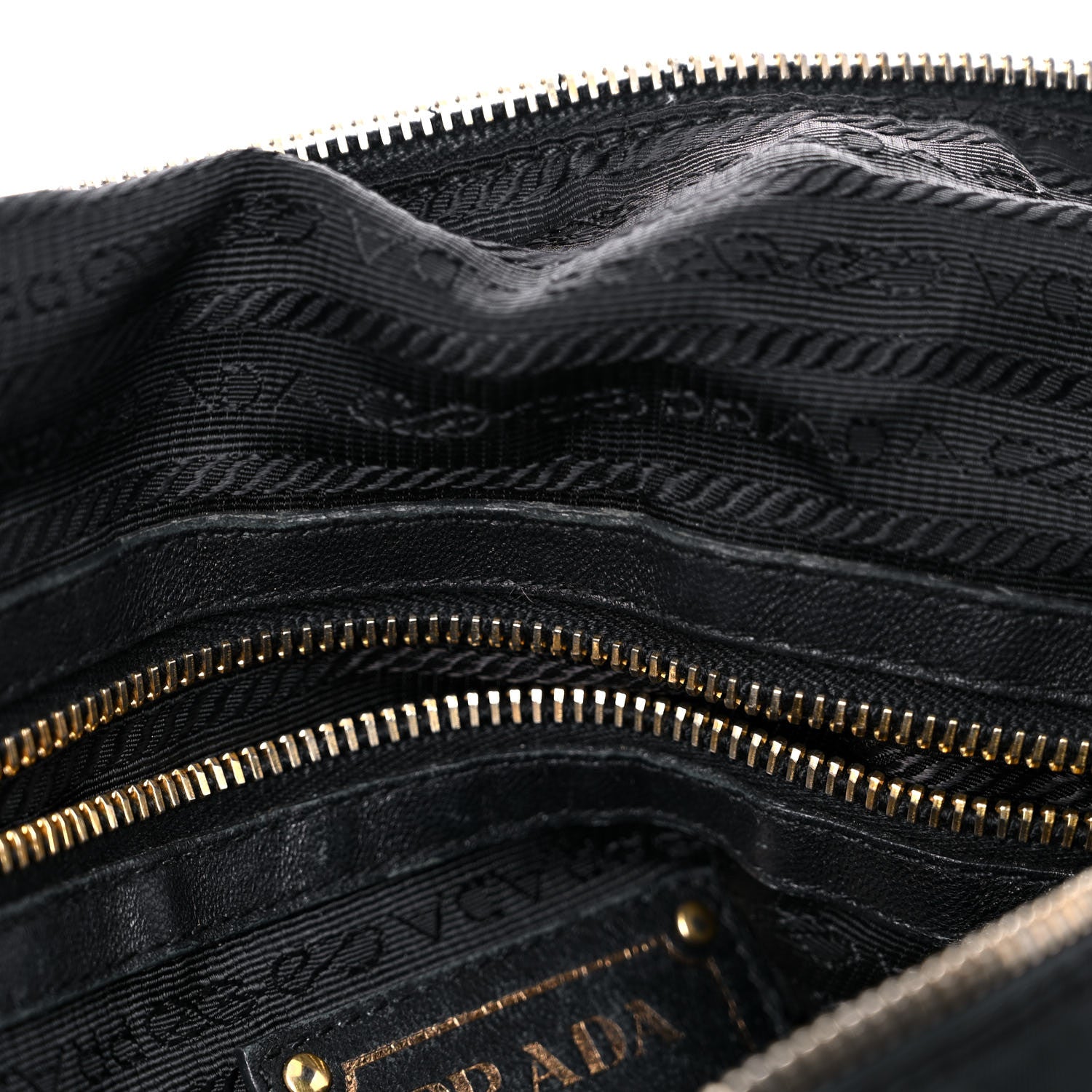 Prada Tessuto Nylon Saffiano Tote Black 12 of 25