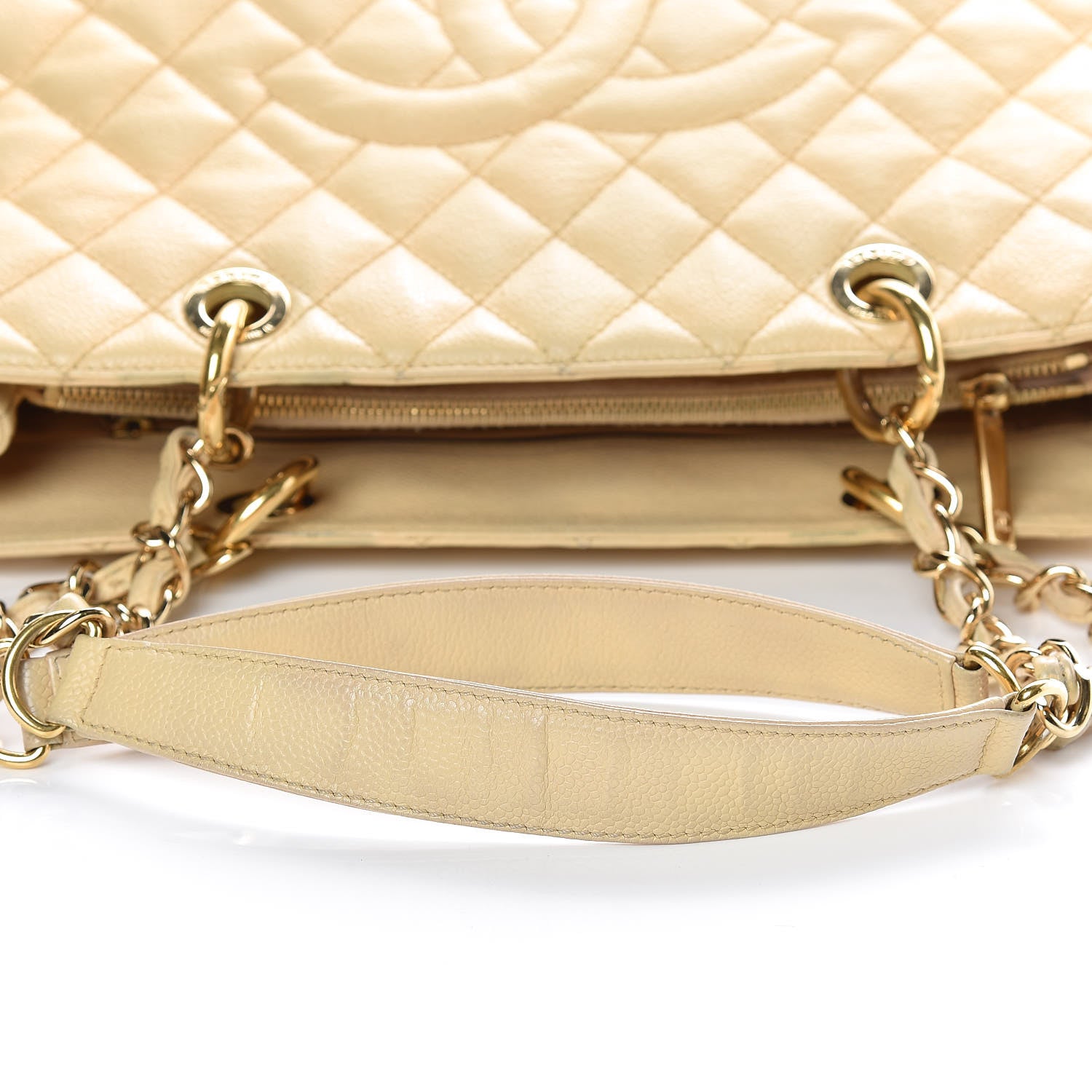 Chanel Caviar Quilted Grand Shopping Tote GST Beige 22 of 24