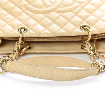 Chanel Caviar Quilted Grand Shopping Tote GST Beige 22 of 24