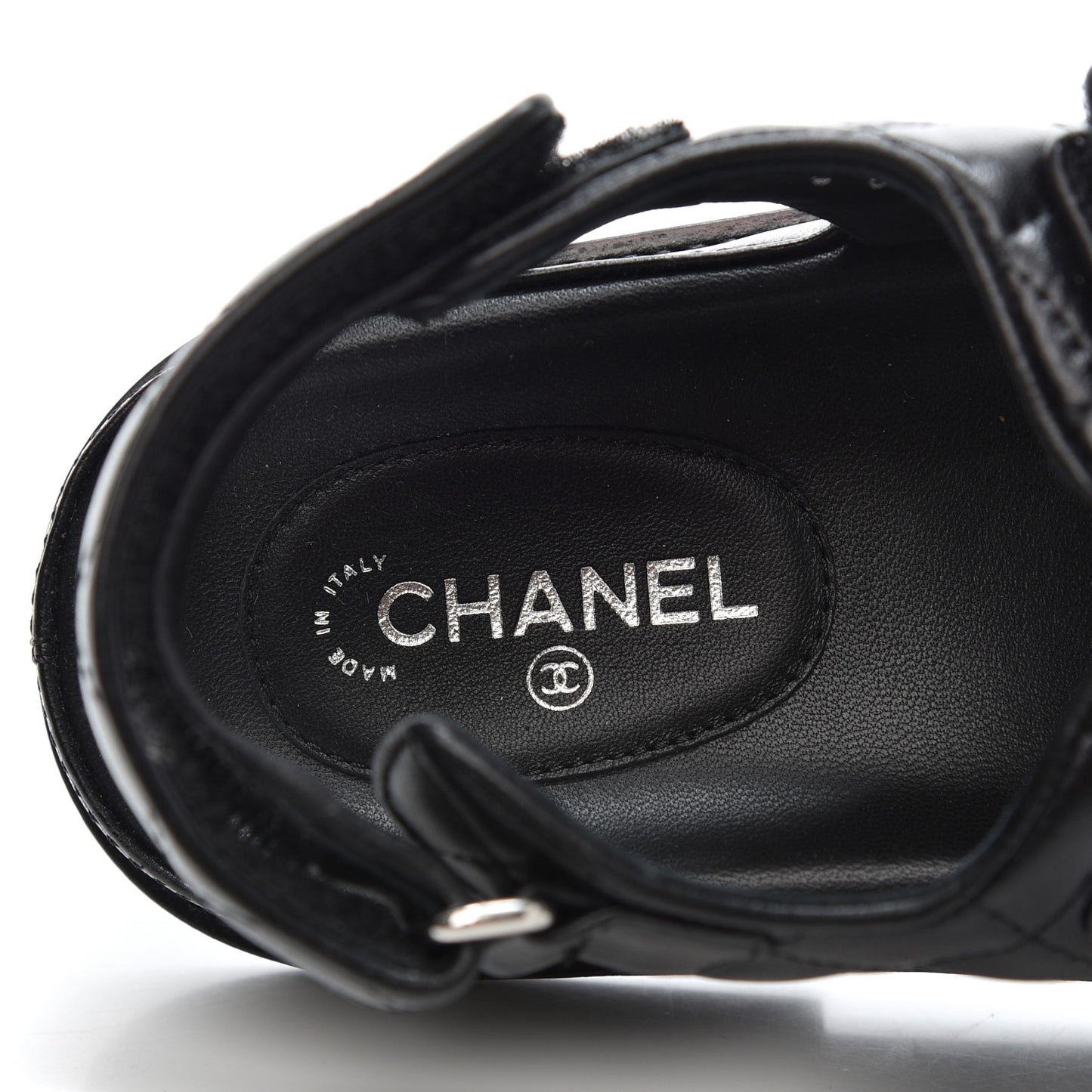 Lambskin Velcro Dad Sandals 36 Black