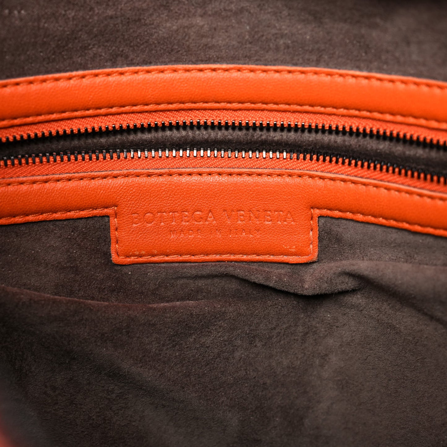 Nappa Intrecciato Large Veneta Hobo Orange