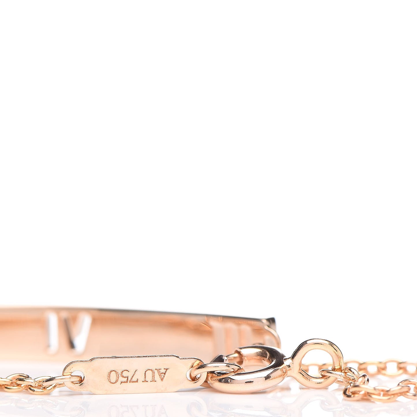 18K Rose Gold Diamond Atlas Bar Pierced Bracelet