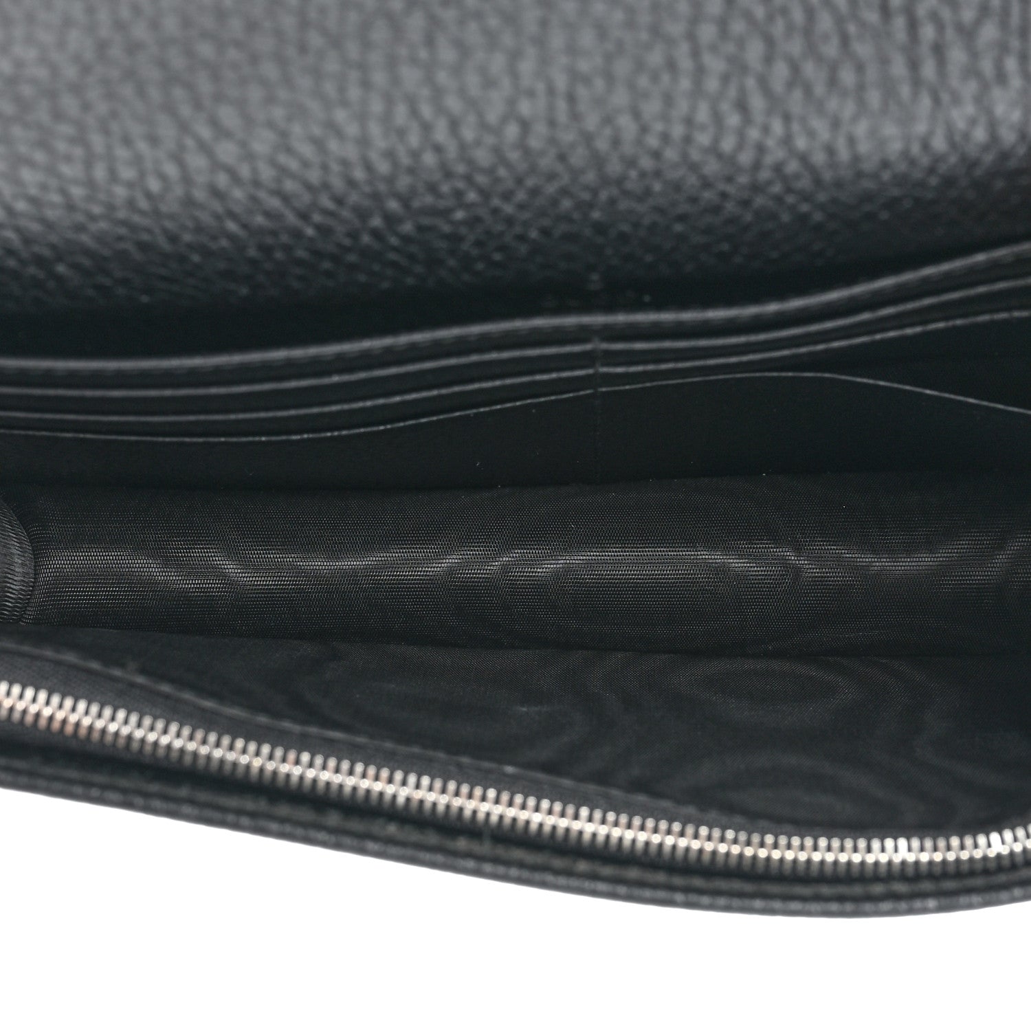 Gucci Dollar Calfskin Enamel Monochrome Mini GG Marmont Chain Wallet Black 7 of 11
