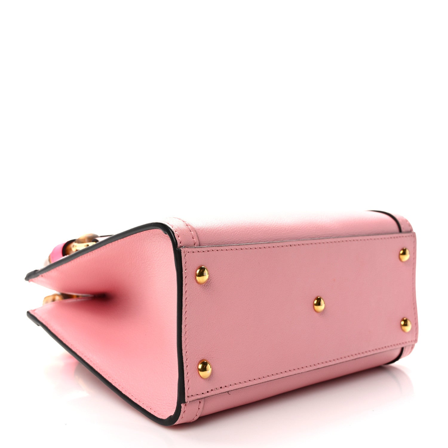 Gucci Wonka Grain Calfskin Mini Diana Tote Bag Wild Rose Fuxia Fluo 4 of 13
