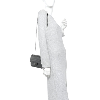 Chanel Metallic Aged Calfskin Chevron Quilted 2.55 Reissue Mini Flap Grey 2 of 14
