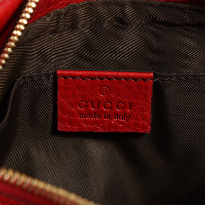Gucci Pebbled Calfskin Soho Cosmetic Case Tabasco Red 6 of 7