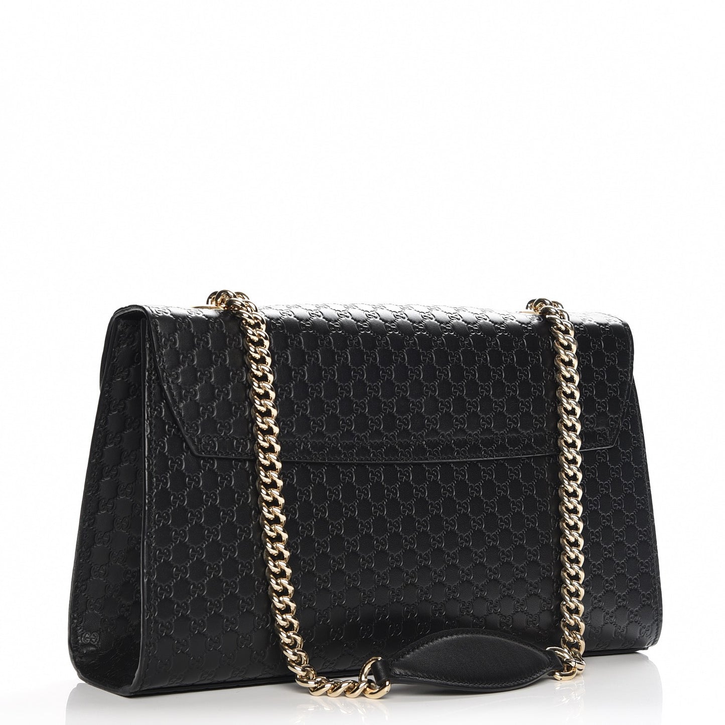 Microguccissima Medium Emily Chain Shoulder Bag Black