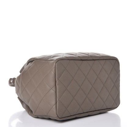 Chanel Grained Calfskin Quilted Medium Chain Bucket Bag Khaki 4 of 7