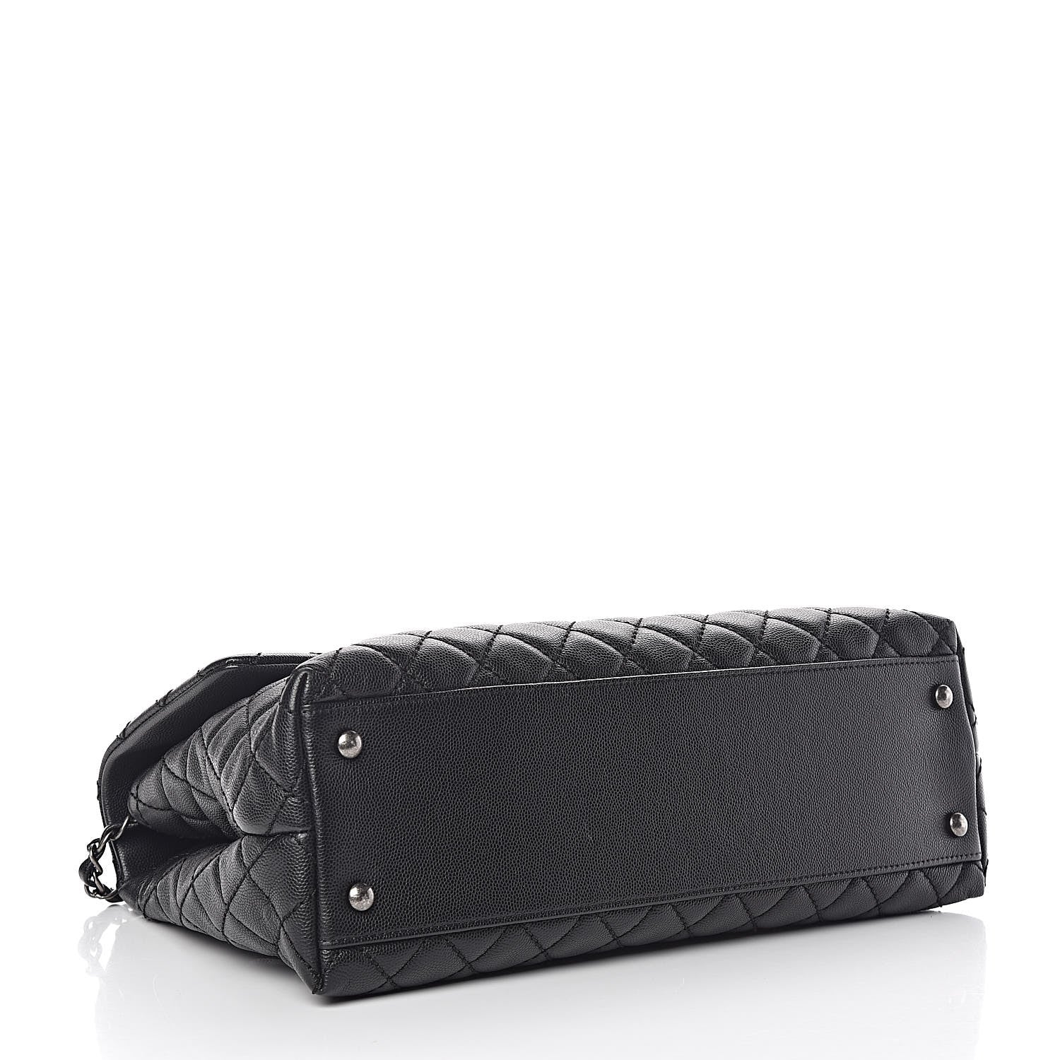 Chanel Caviar Quilted Medium Coco Handle Flap Black 4 of 12