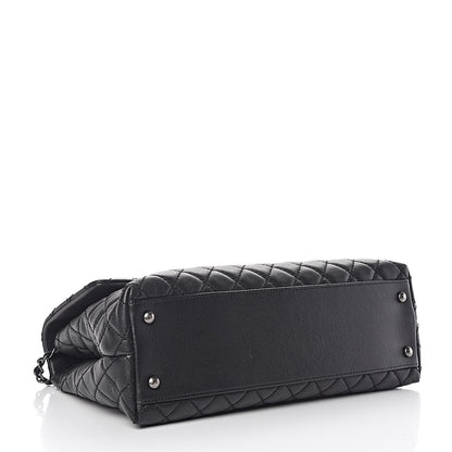 Chanel Caviar Quilted Medium Coco Handle Flap Black 4 of 12