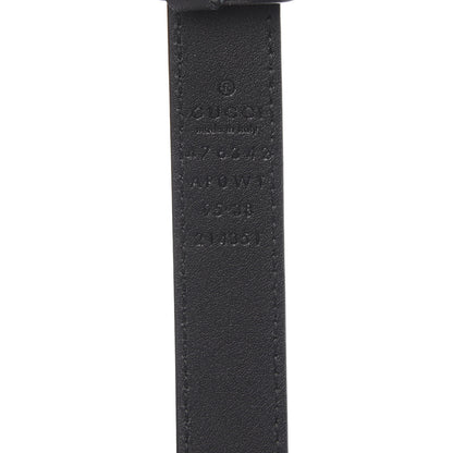 Gucci Calfskin Pearl Double G 20mm Belt 95 38 Black Cream 4 of 4