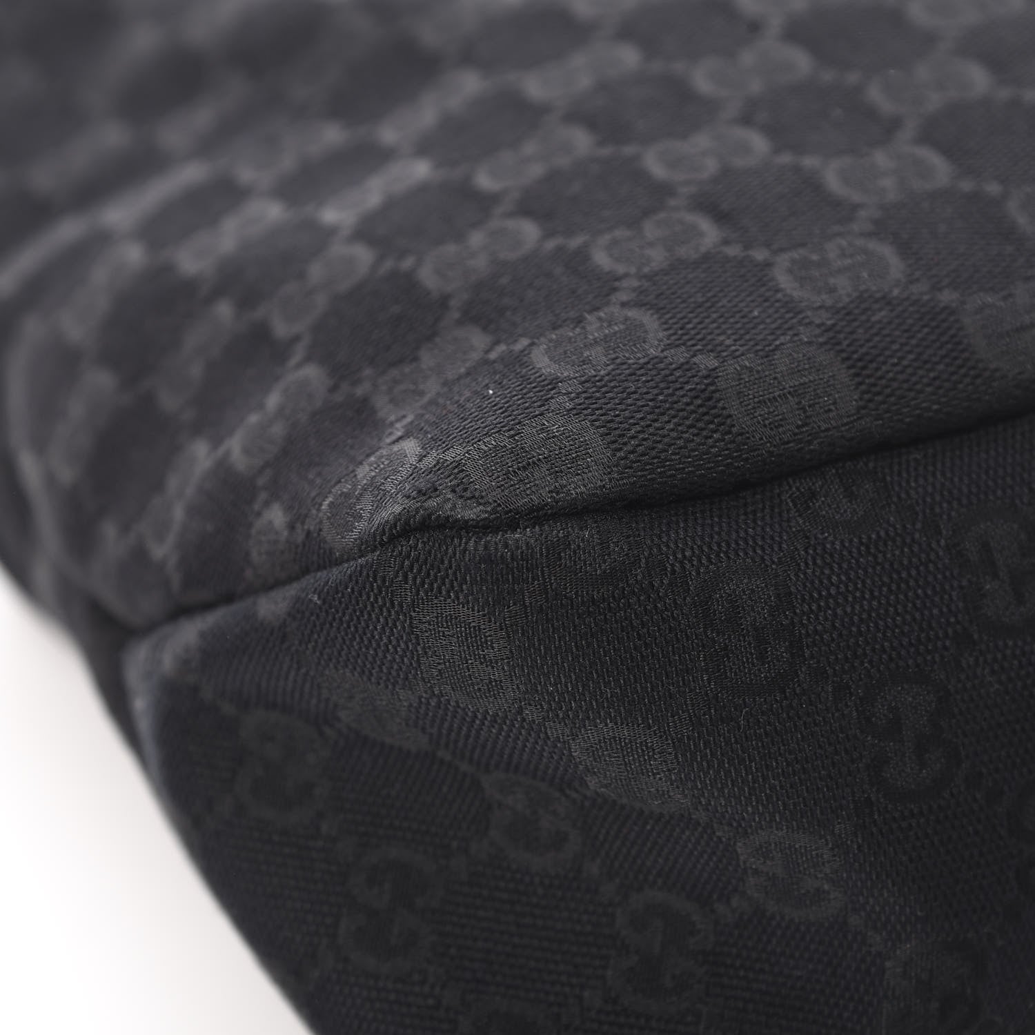Gucci Monogram Medium Horsebit Chain Hobo Black 12 of 14