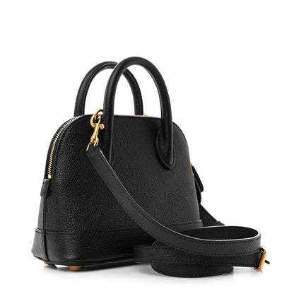Balenciaga Signature Grained Calfskin XXS Ville Top Handle Bag Black White 3 of 14