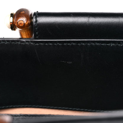 Gucci Nappa Bamboo Small Nymphaea Top Handle Bag Black 13 of 20