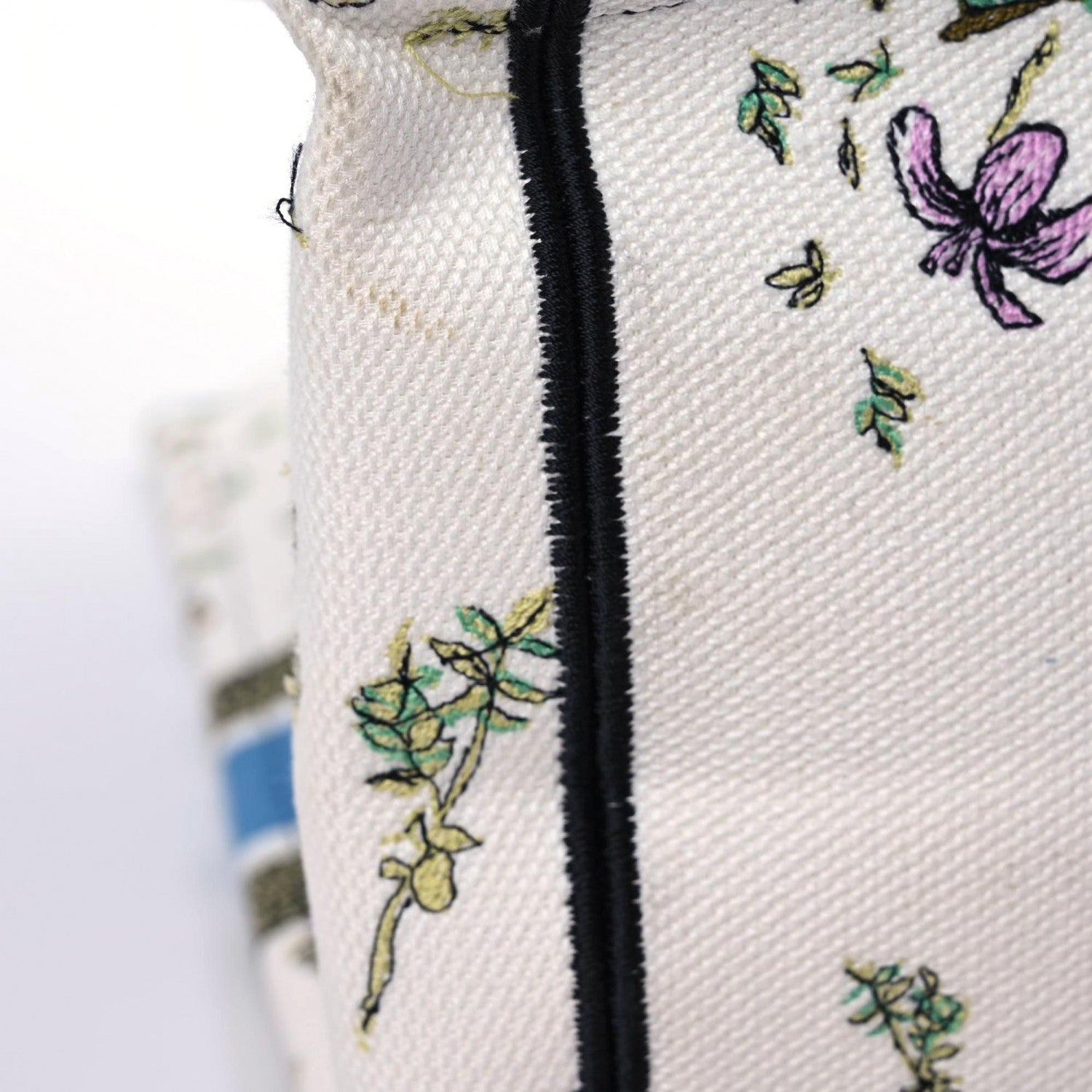 Christian Dior Canvas Embroidered Large D-Constellation Book Tote Latte Multicolor 13 of 16