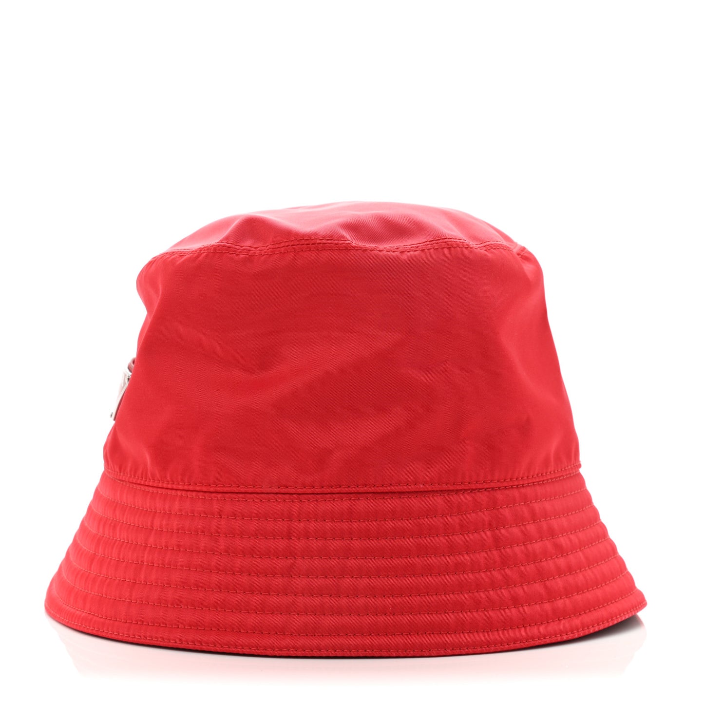 Re-Nylon Metal Triangle Logo Womens Bucket Hat M Rosso