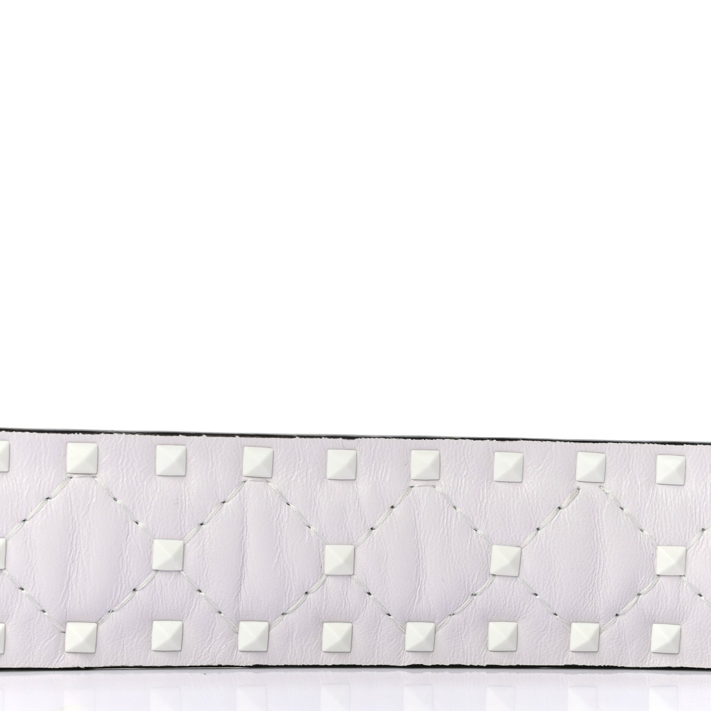 Lambskin Free Rockstud Spike Shoulder Strap Optic White