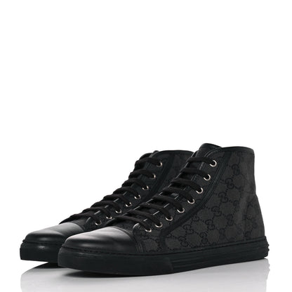 Gucci Monogram Mens High Top Sneakers 10 Black 3 of 9