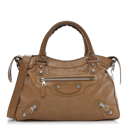 Balenciaga Agneau Giant 12 Silver Hardware Town Cumin 1 of 15