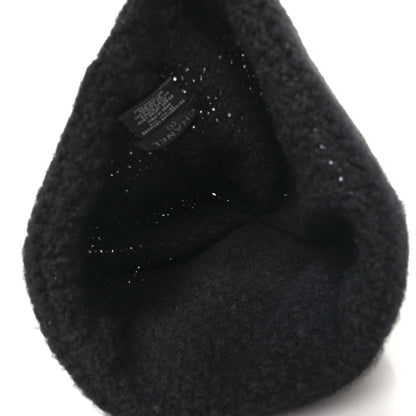 Chanel Cashmere Silk CC Beanie Hat Black 4 of 5