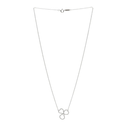 Tiffany Platinum Diamond Small Paper Flowers Pendant Necklace 3 of 6