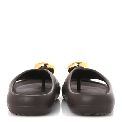 Loewe Foam Rubber Paula's Ibiza Pebble Toe Post Sandals 37 Shitake 6 of 12