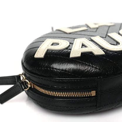 Chanel Lambskin Embroidered Chevron Quilted La Pausa Tassel Clutch Black 9 of 11