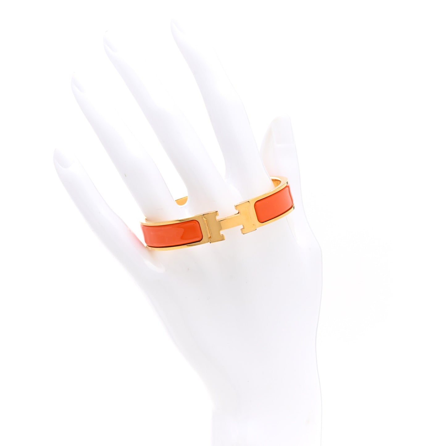 Enamel Narrow Clic Clac H Bracelet PM Orange Fruite