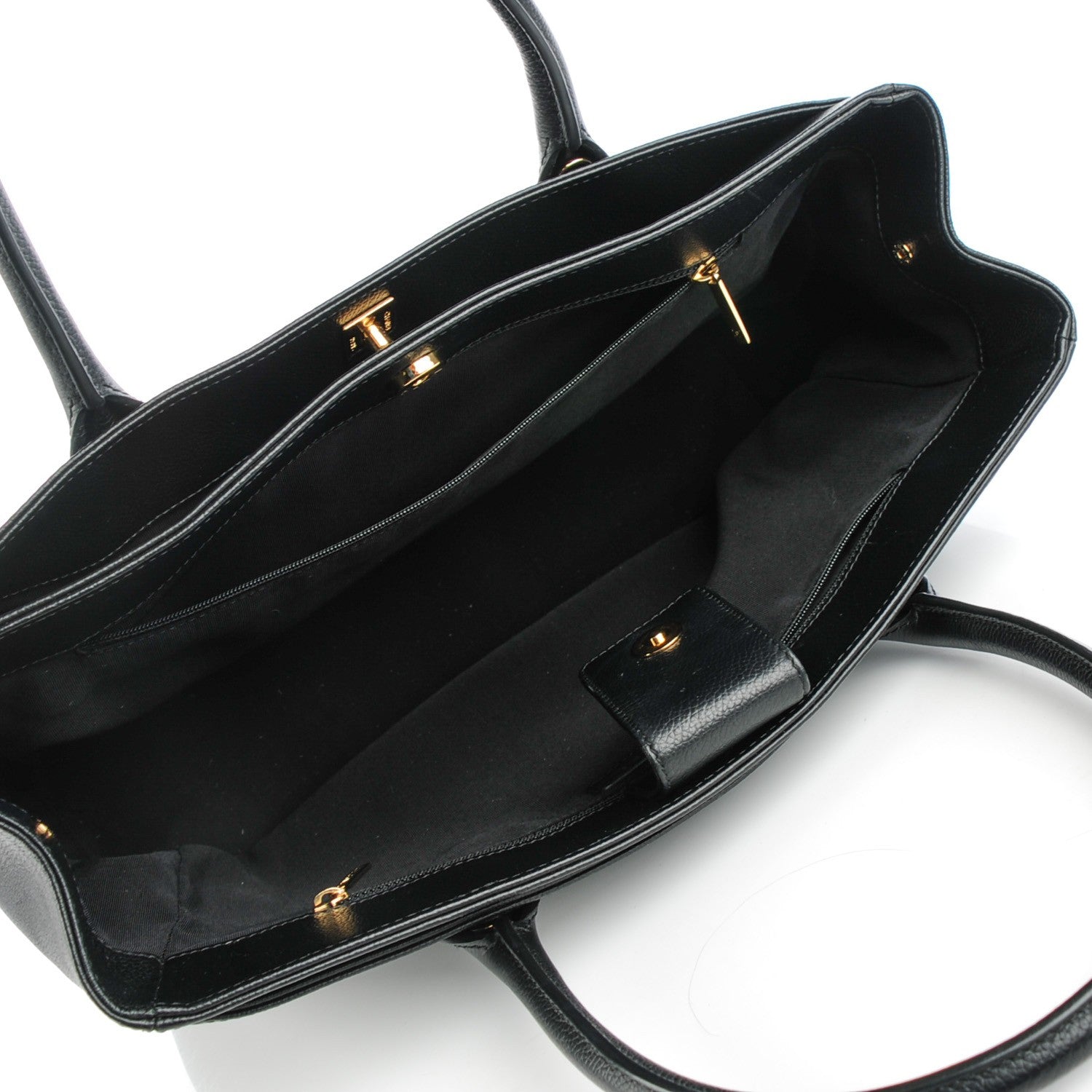 Chanel Calfskin Cerf Executive Shopper Tote Black 6 of 8