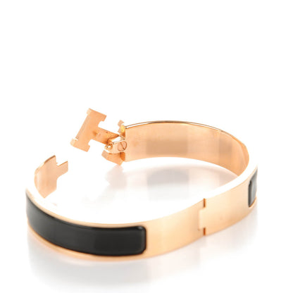 Hermes Enamel Narrow Clic Clac H Bracelet PM Black 4 of 5