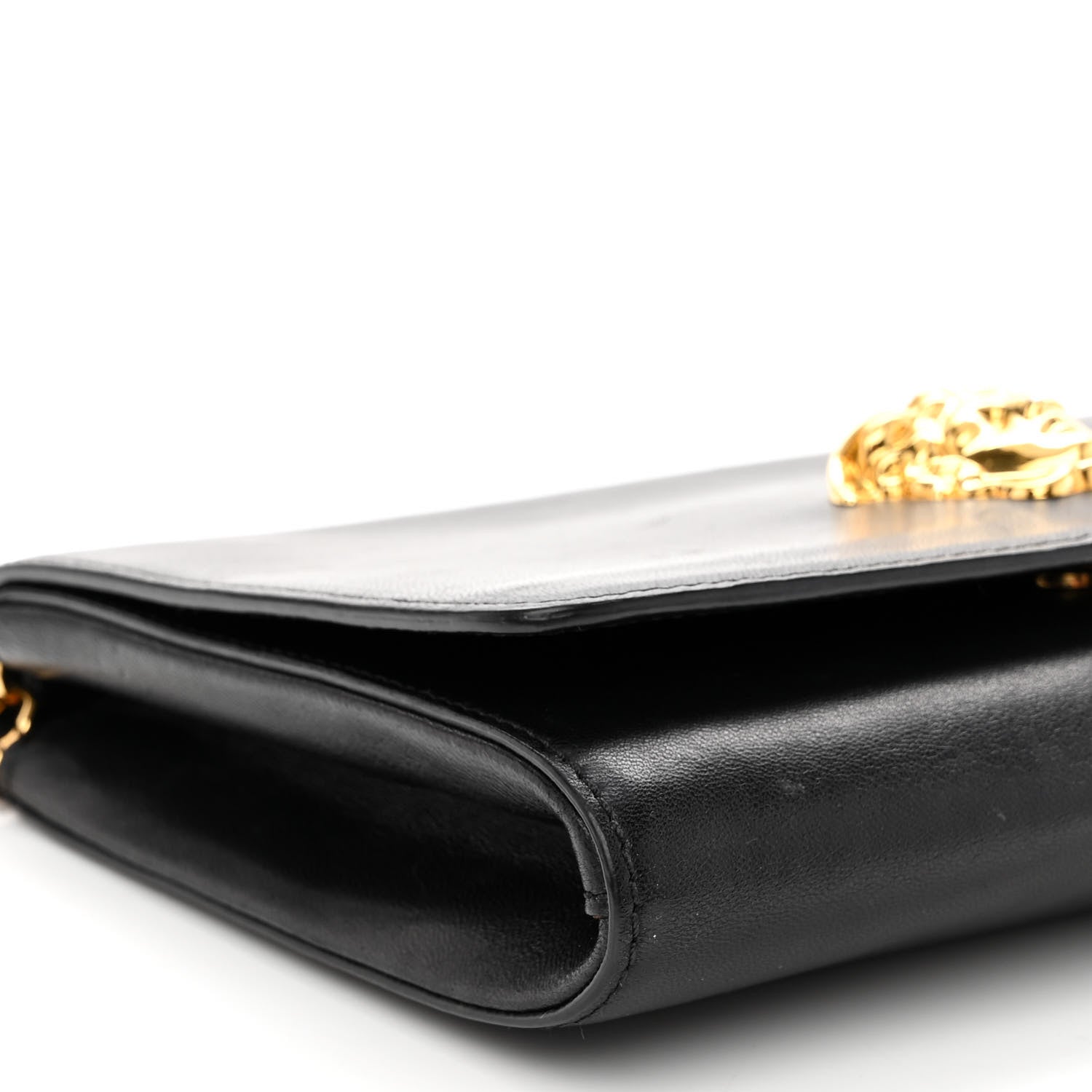 Versace Vitello Palazzo Medusa Evening Clutch Bag Black 8 of 10