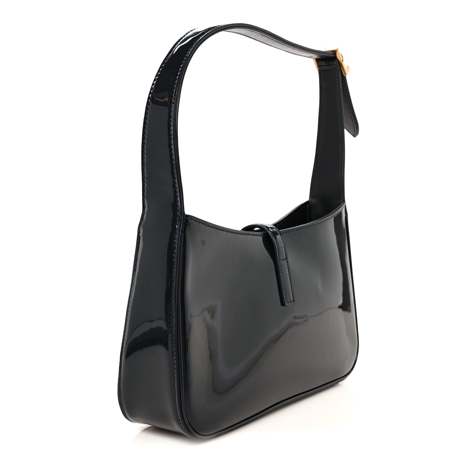 Saint Laurent Patent Le 5 A 7 Hobo Dark Notte 3 of 10