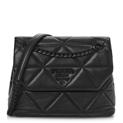 Prada Nappa Triangle Stitched Small Spectrum Bag Black 1 of 14