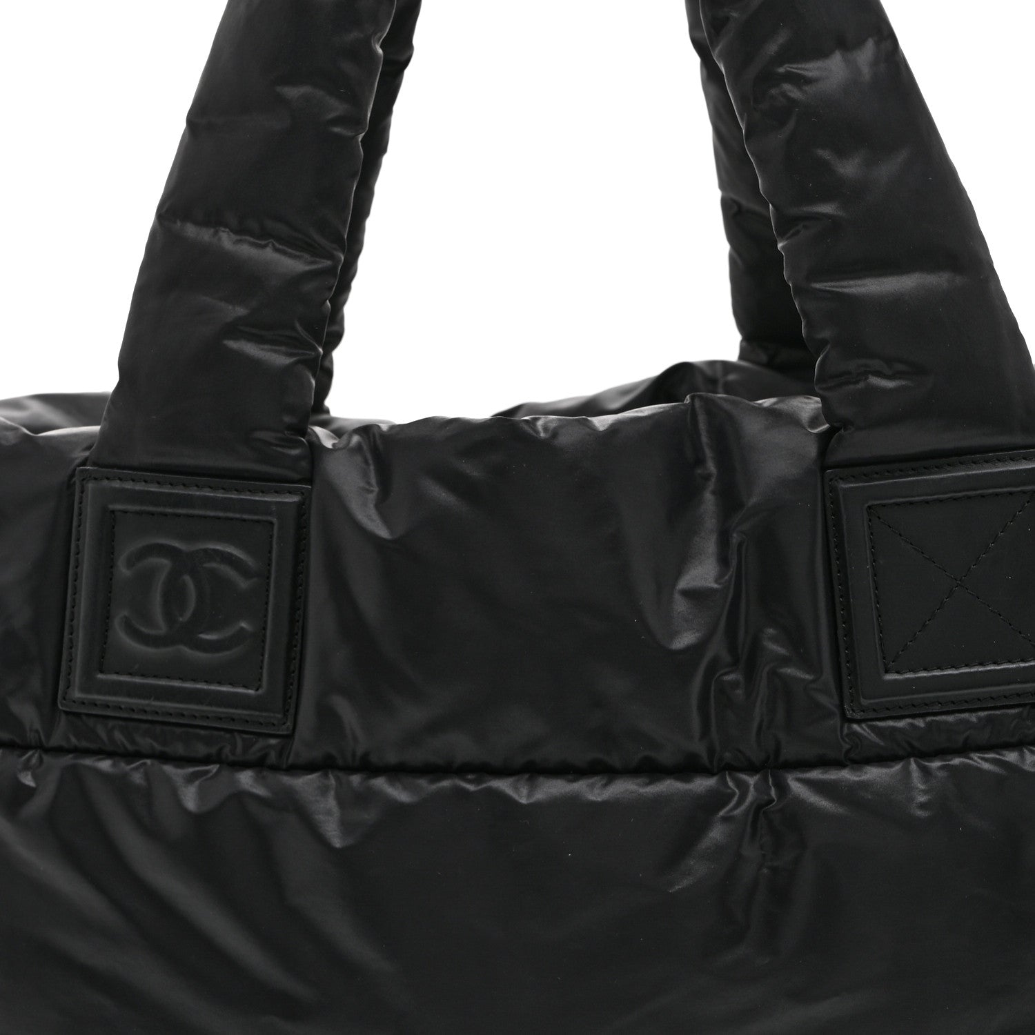 Chanel Nylon Quilted Large Coco Cocoon Reversible Tote Black 8 of 10