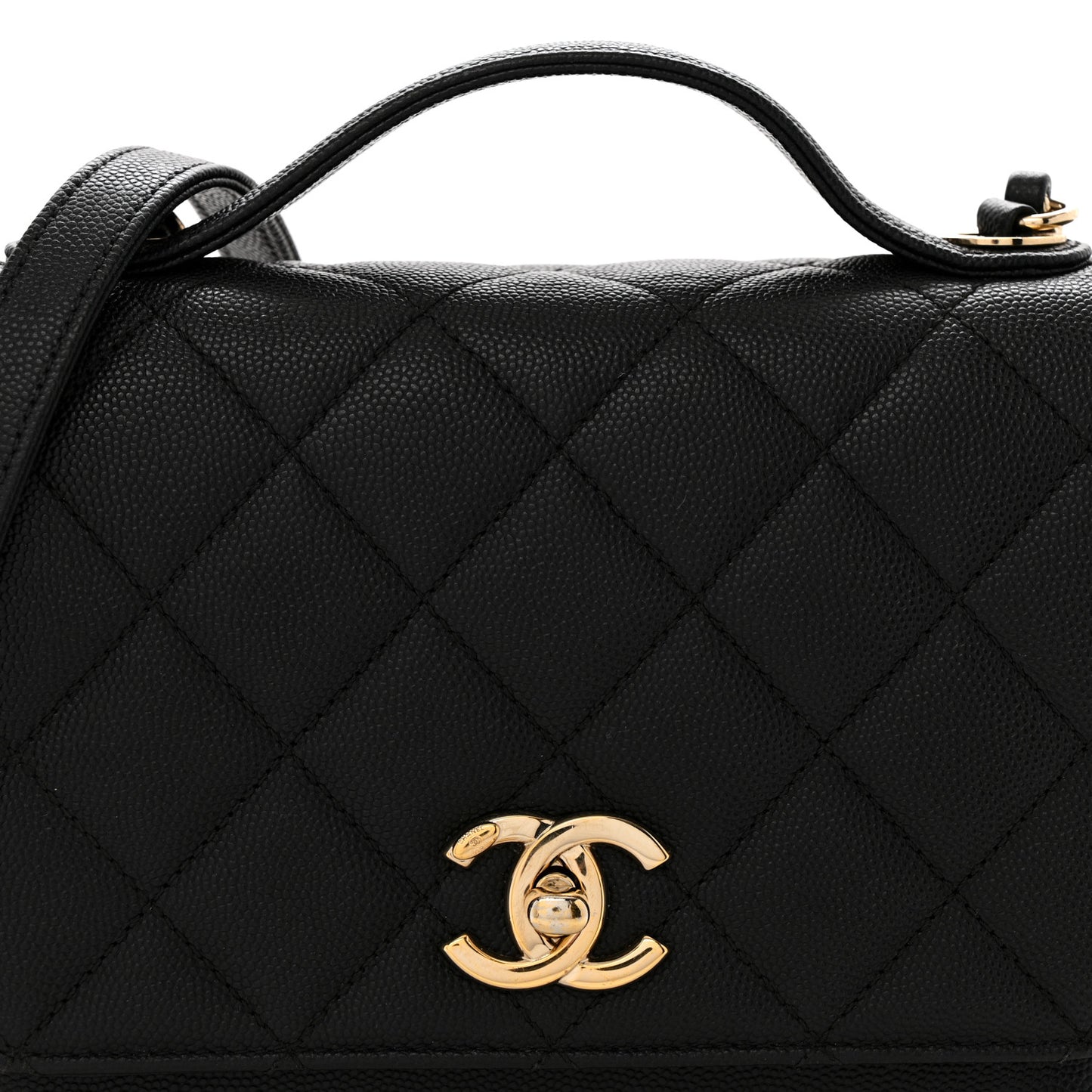 Caviar Quilted Medium Business Affinity Flap Black