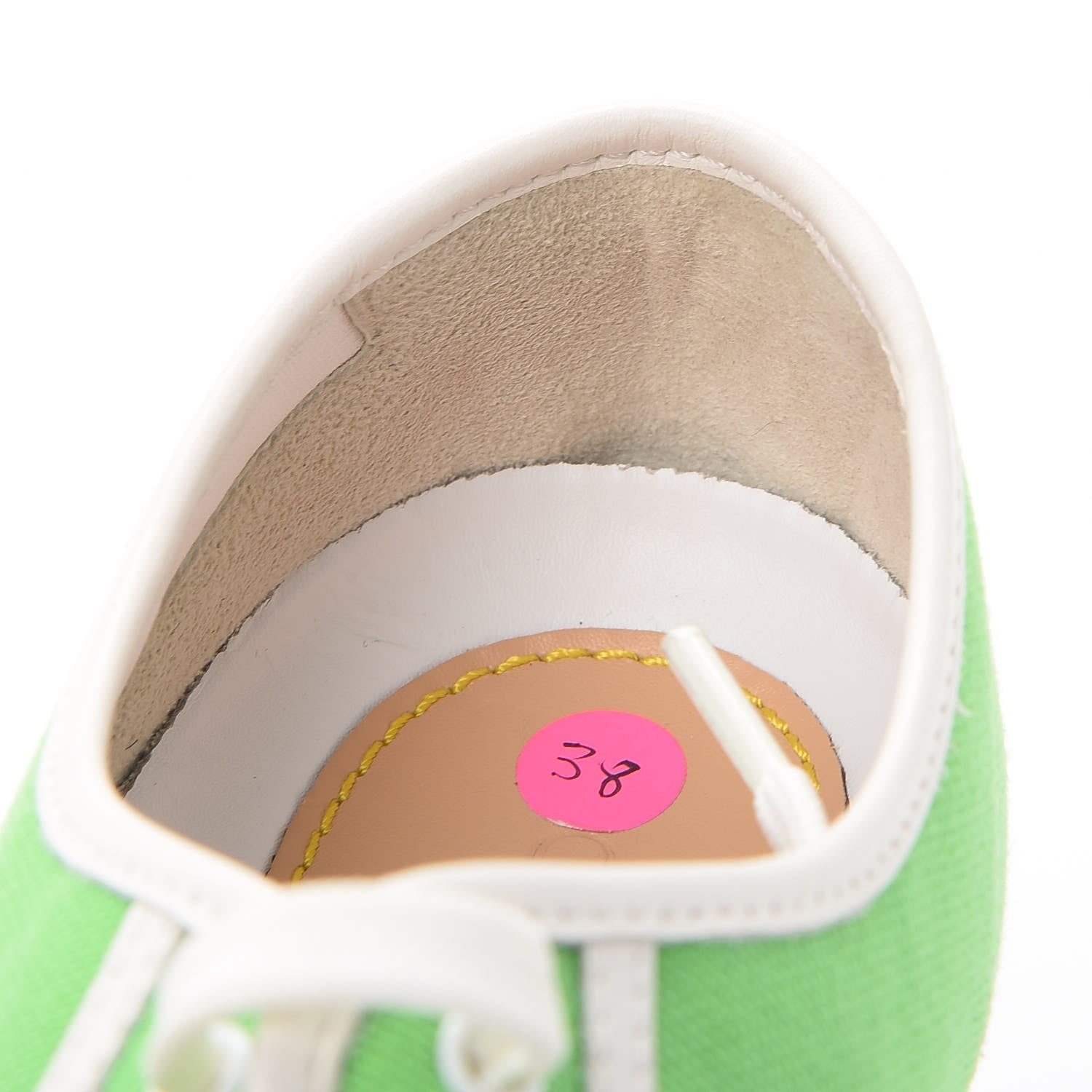 Louis Vuitton Canvas Calfskin Sneakers 38 Green 13 of 14
