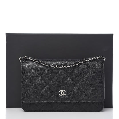 Chanel Caviar Quilted Wallet On Chain WOC Black 9 of 9