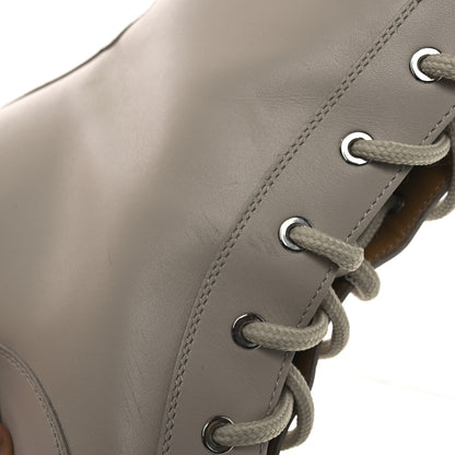Hermes Calfskin Bridge Ankle Boots 38 Beige Grege 12 of 15